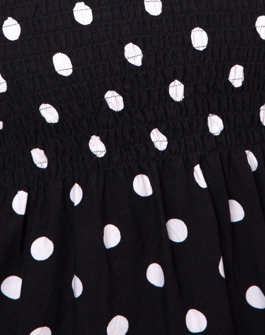 Afbeelding van Deloya Midi Dress in 80s Polka Zwart