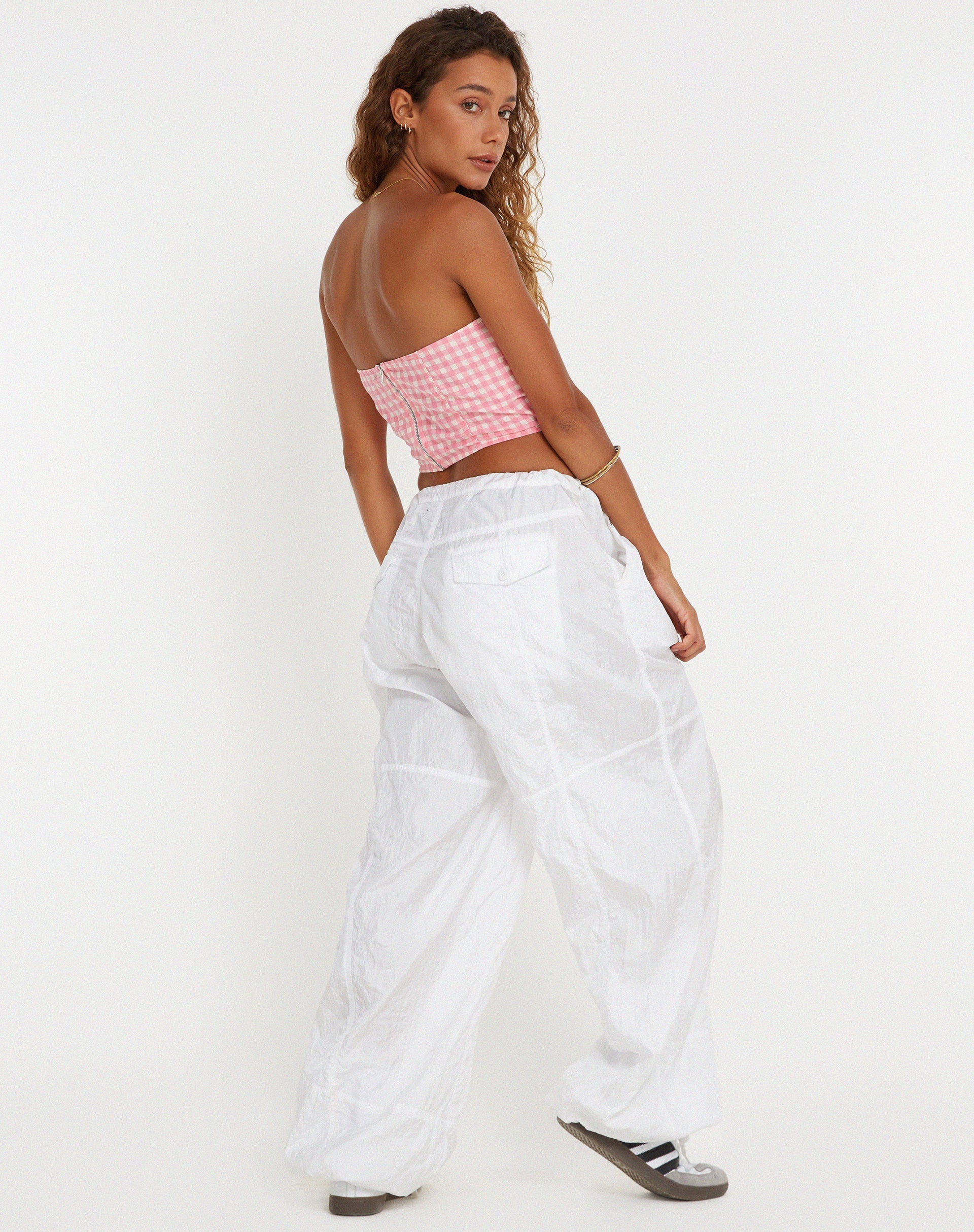 Afbeelding van Den Bandeau Top in Gingham Roze