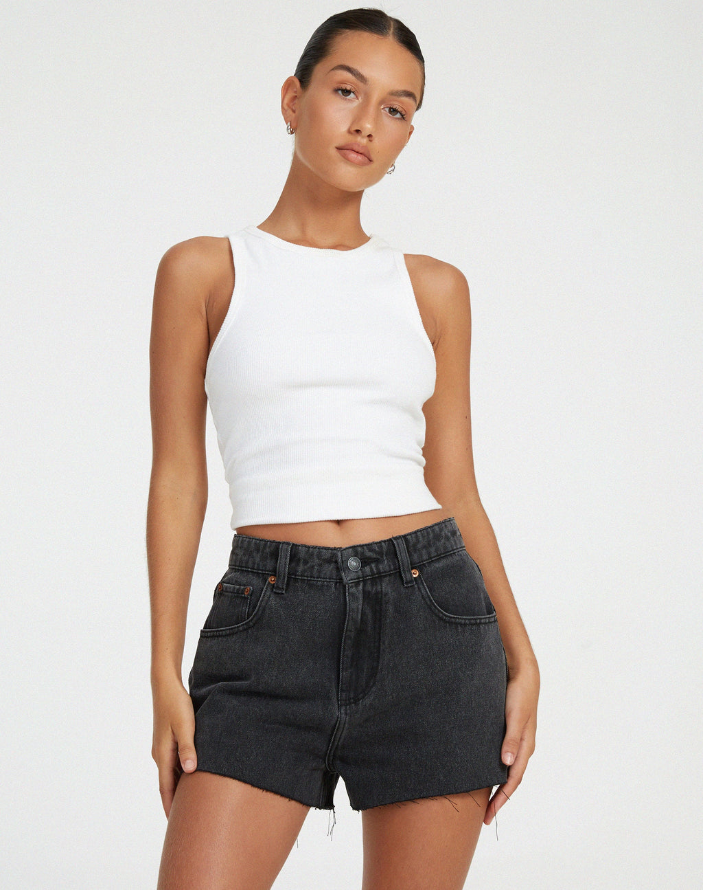 Denim Short in Black Wash
