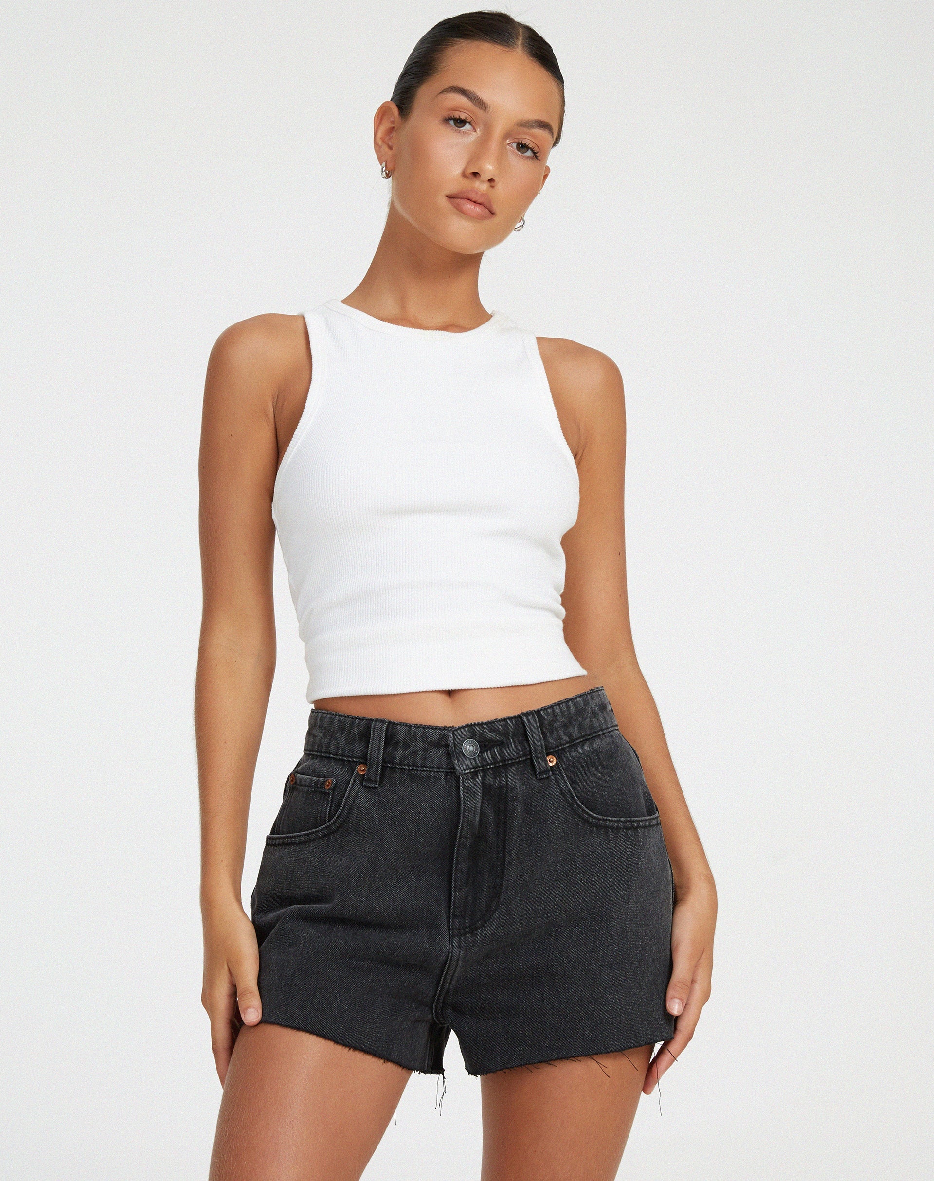 Afbeelding van Denim Short in Black Wash