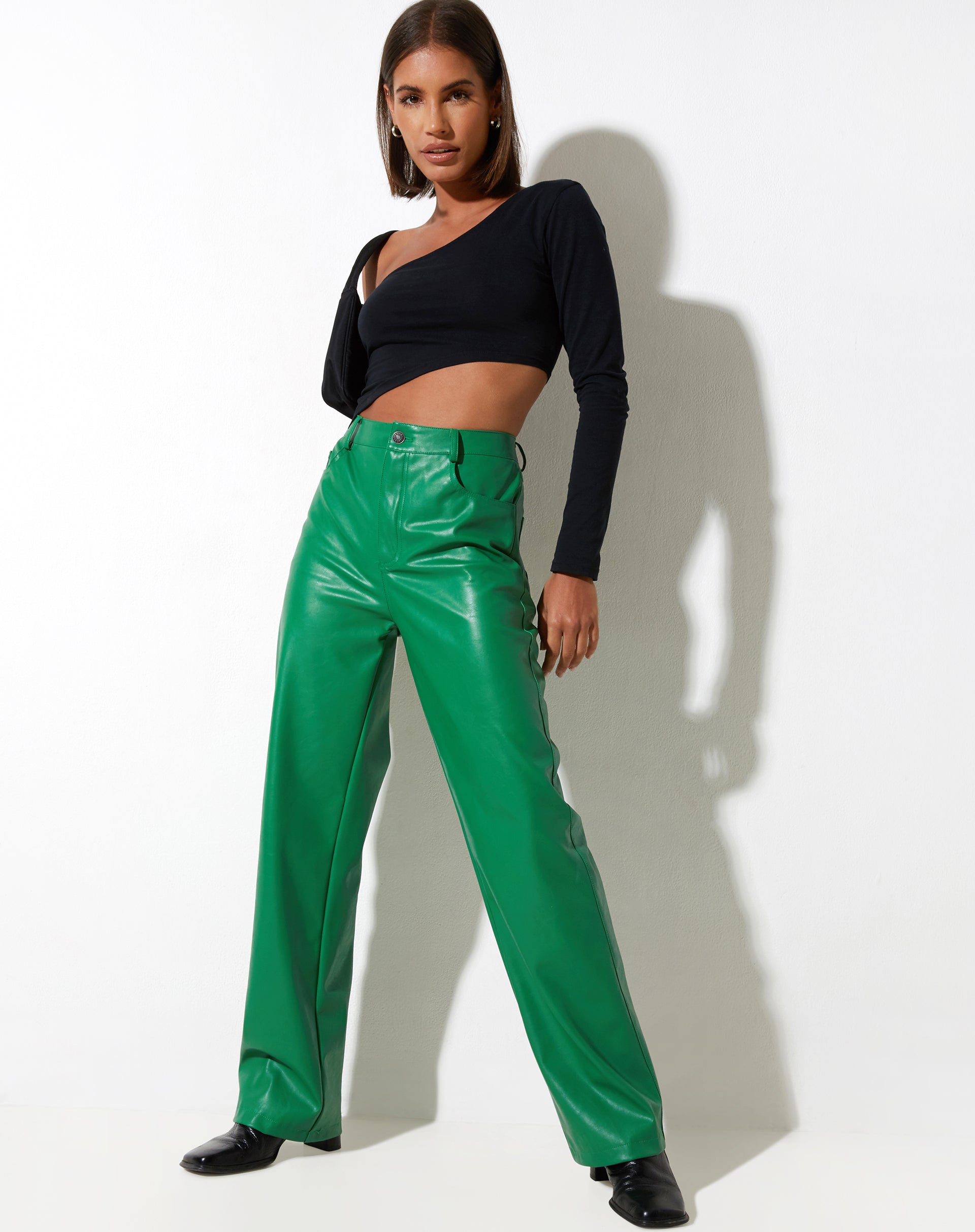 Afbeelding van Zoka broek in Pu Kelly Green