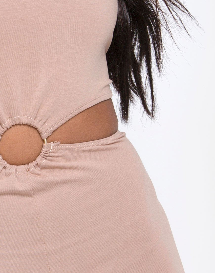 Afbeelding van Dequa uitgesneden Unitard in Jersey Tan