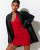 Afbeelding van Desak Mini Dress in Rib Racing Red