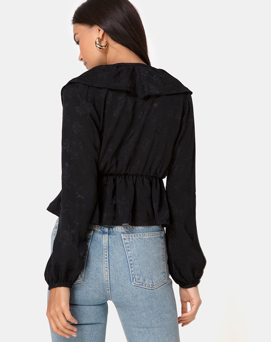 Afbeelding van Diar Top in Satin Rose Zwart