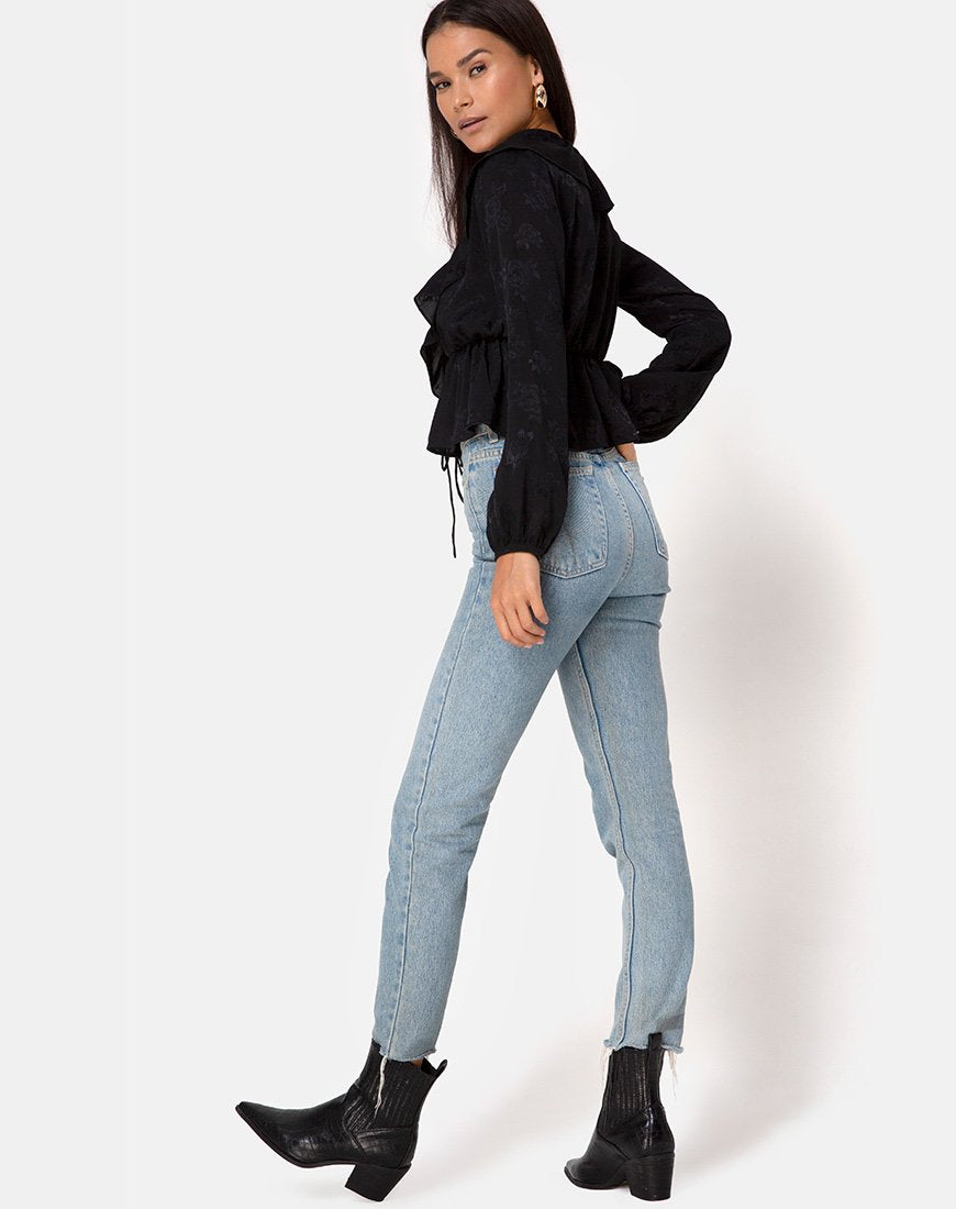 Afbeelding van Diar Top in Satin Rose Zwart