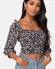 Afbeelding van Dimen Crop Top In Wild Tulip Zwart