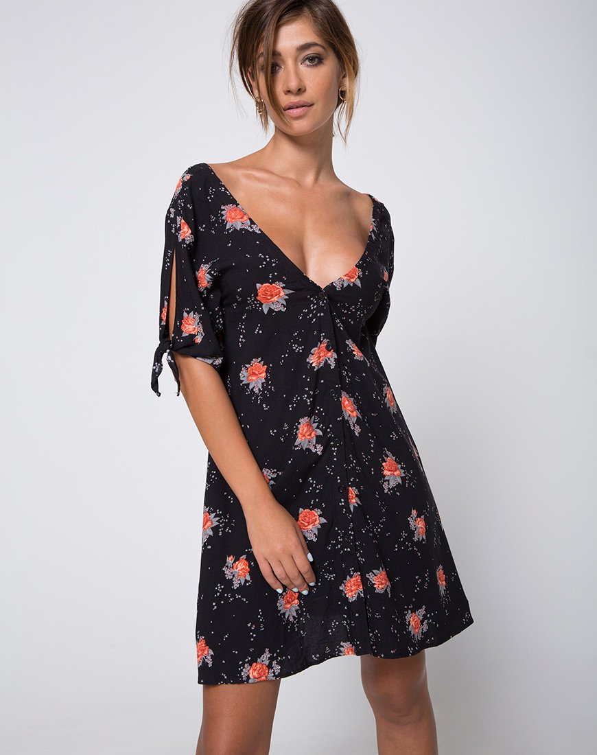 Afbeelding van Dinda Swing Dress in Midnight Rose