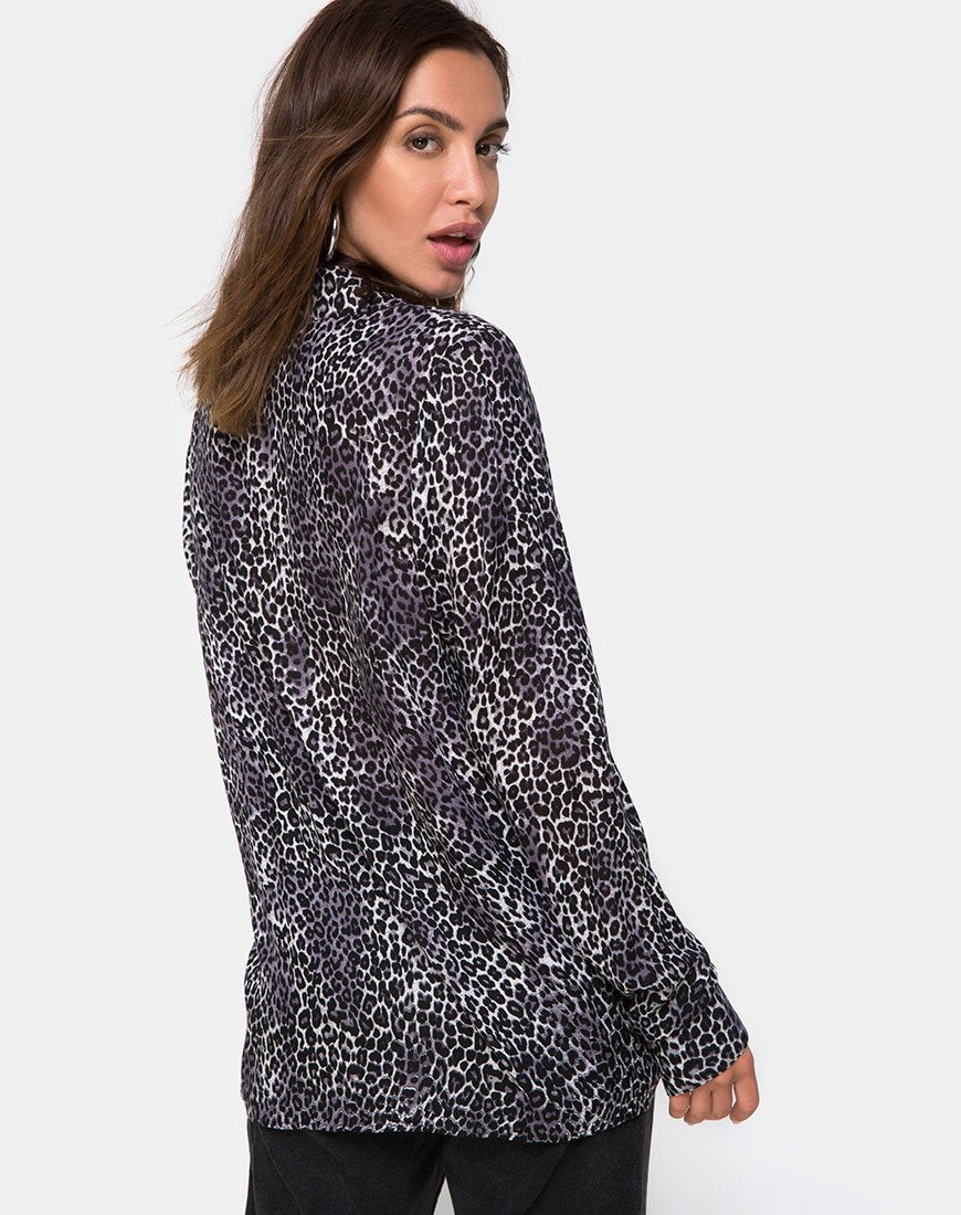Afbeelding van Disam Shirt in Rar Luipaard Grijs