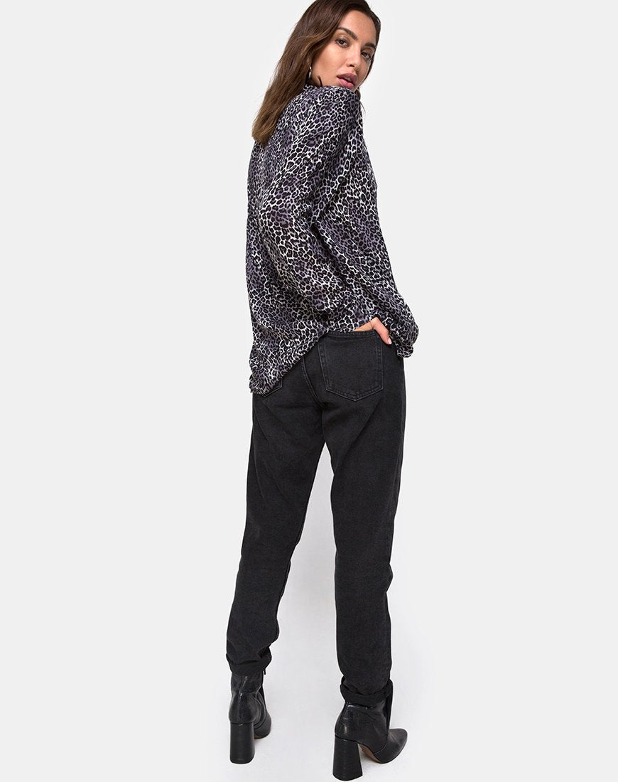 Afbeelding van Disam Shirt in Rar Luipaard Grijs