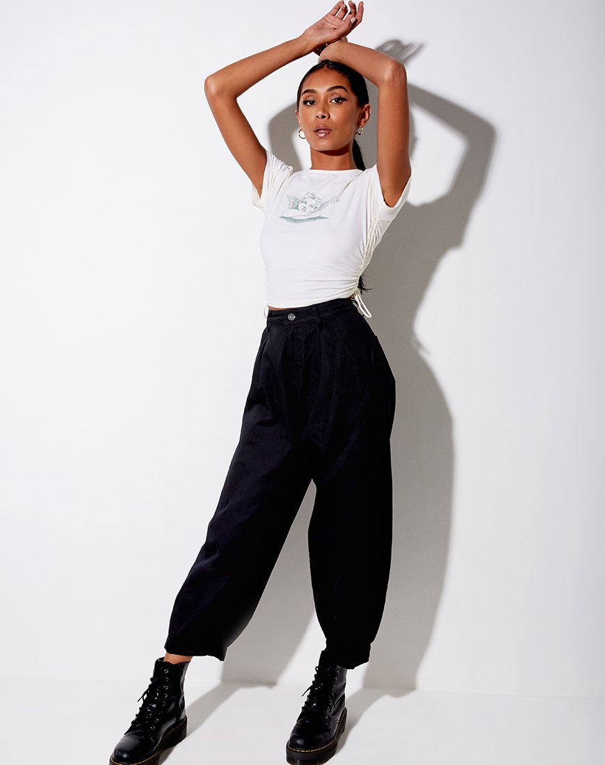 Afbeelding van Doga Crop Top in Ivoor Angelo Washed Out