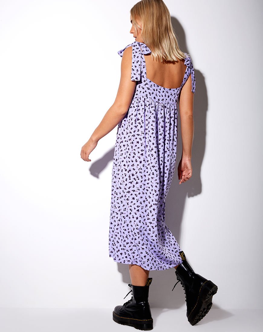 Afbeelding van Dorothy Midi Dress in Dainty Daisy Lila
