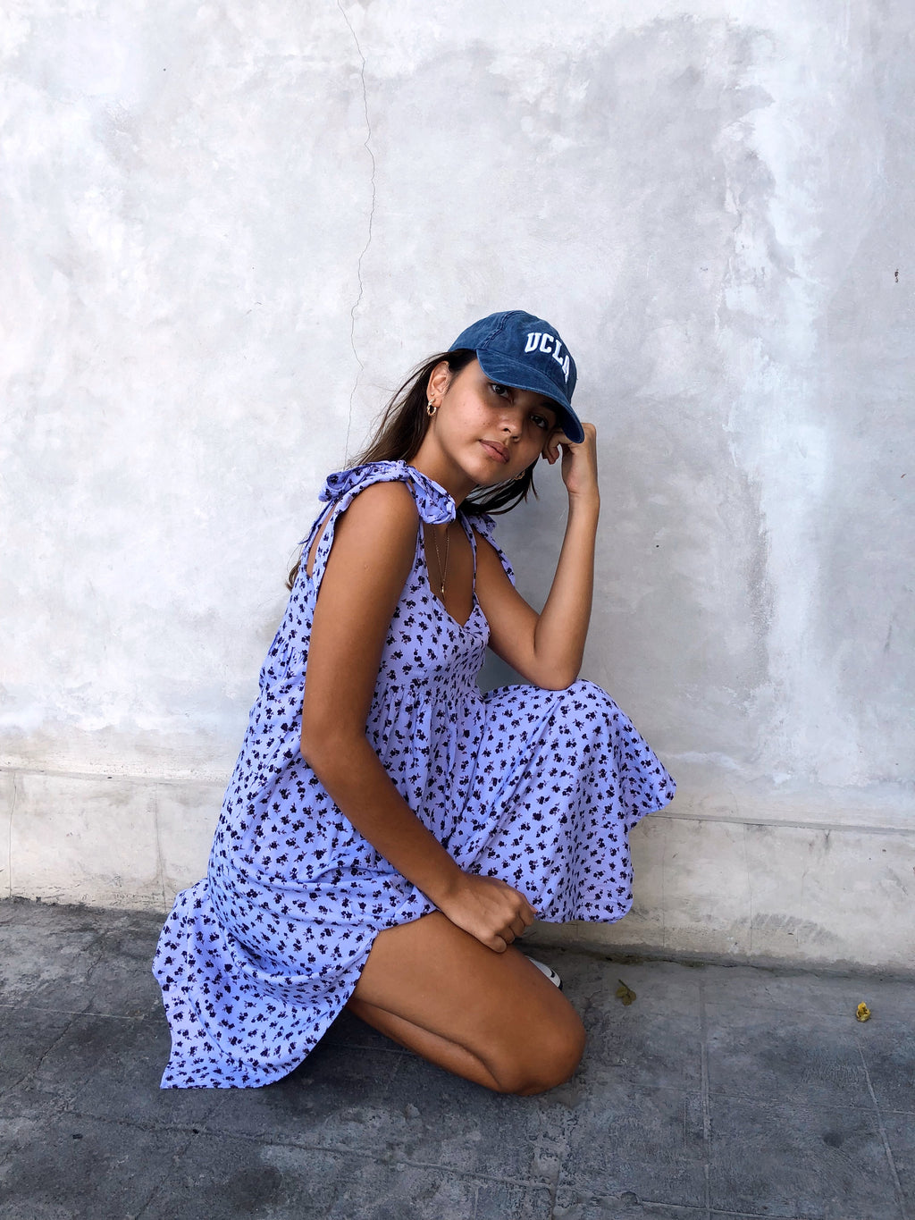 Dorothy Midi Dress in Dainty Daisy Lila