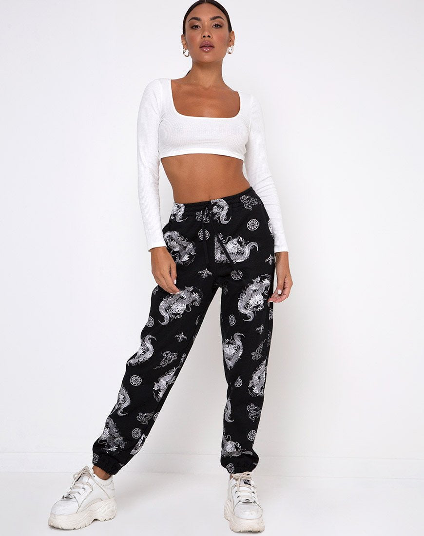 Afbeelding van Drea Crop Top in Rib Ivoor