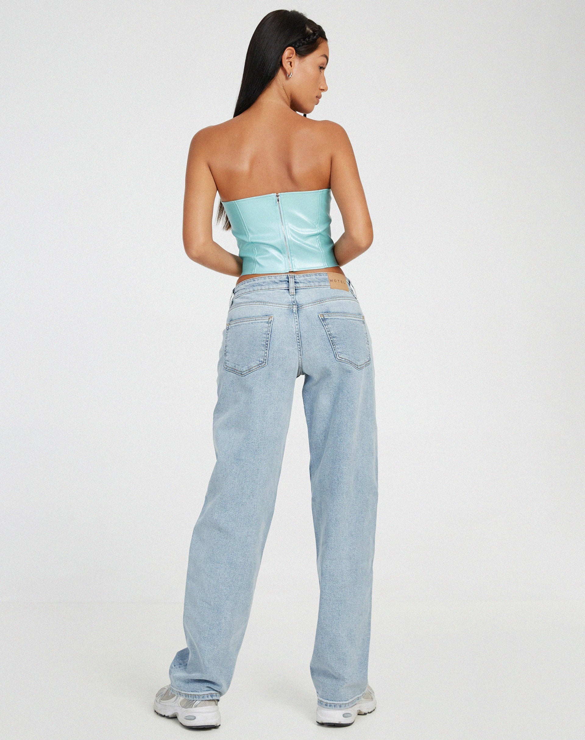 Afbeelding van Dena Corset Top in PU Hemelsblauw