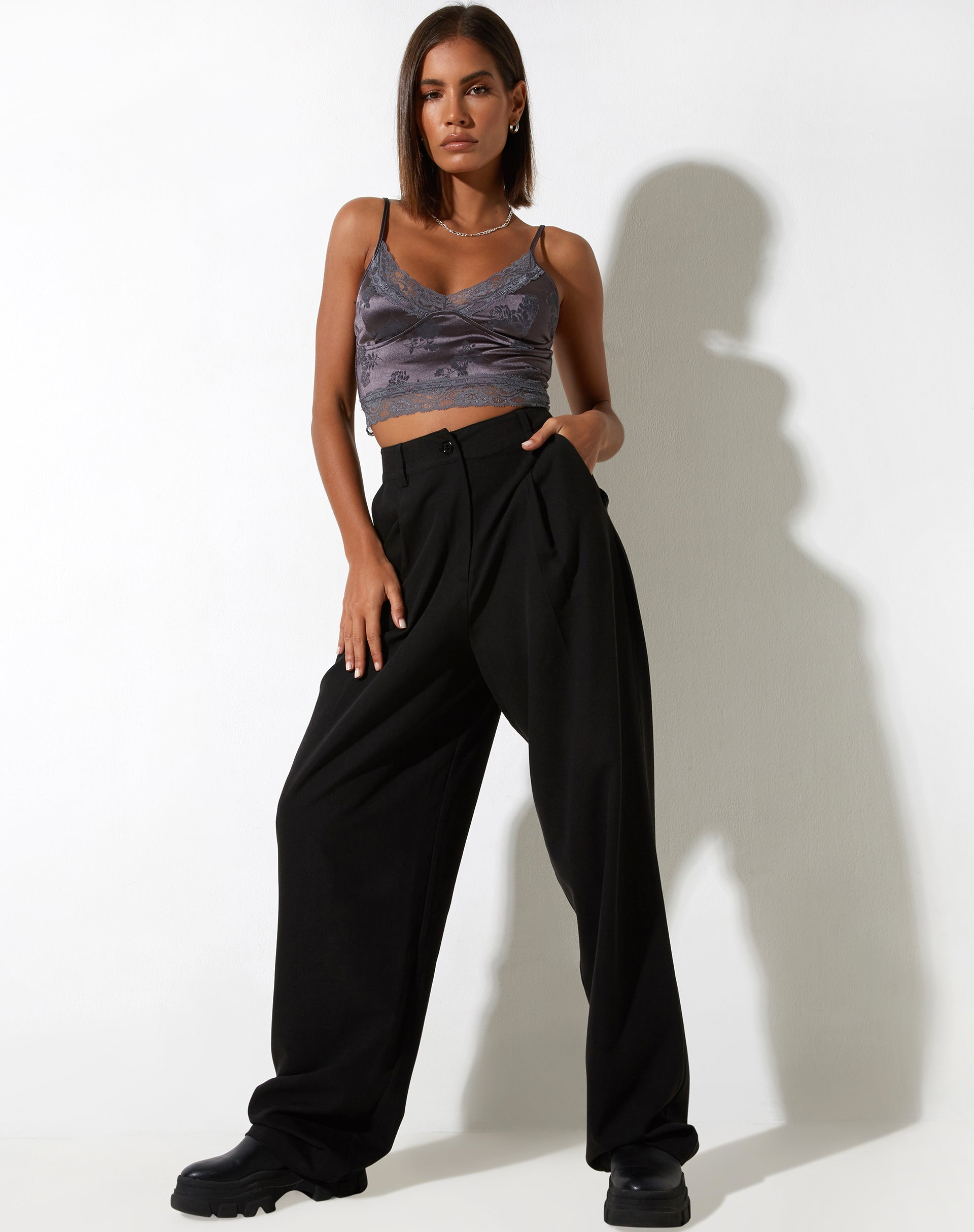 Afbeelding van Dyrana Crop Top in Rose Flock Choco