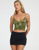 Afbeelding van Dyrana Crop Top in Rose Flock Loden Green