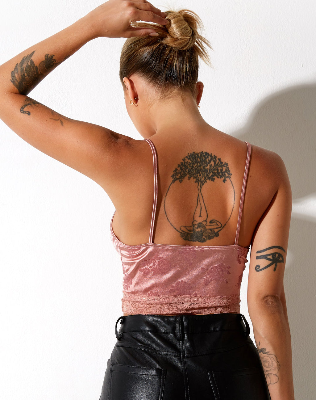 Dyrana Crop Top in Rose Flock Lichtroze