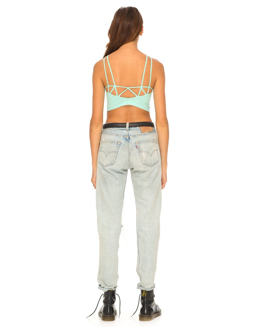Afbeelding van Motel Early Strappy Crop Top in Mint