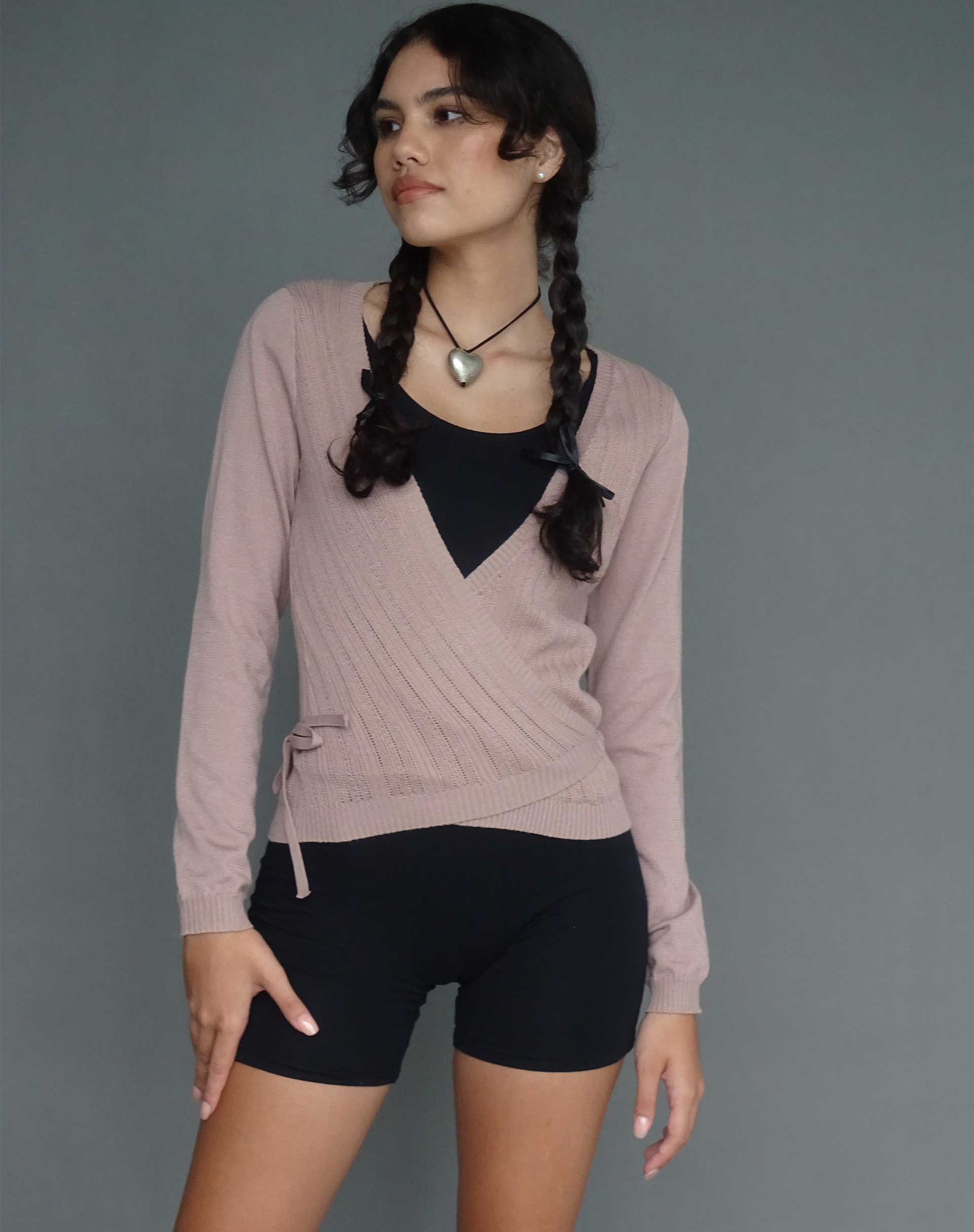 Afbeelding van Edelie Wrap Cardigan in Blush