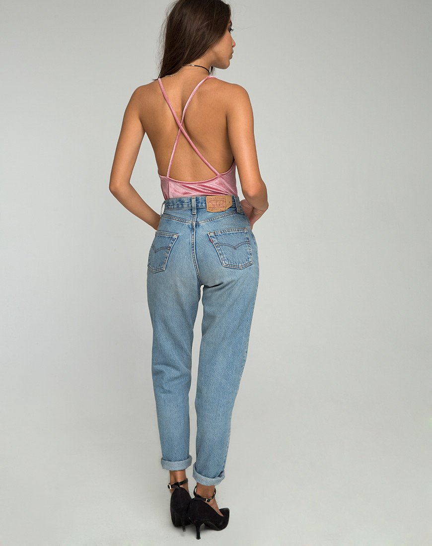 Afbeelding van Eikin Plunge Bodice in Velvet Blush