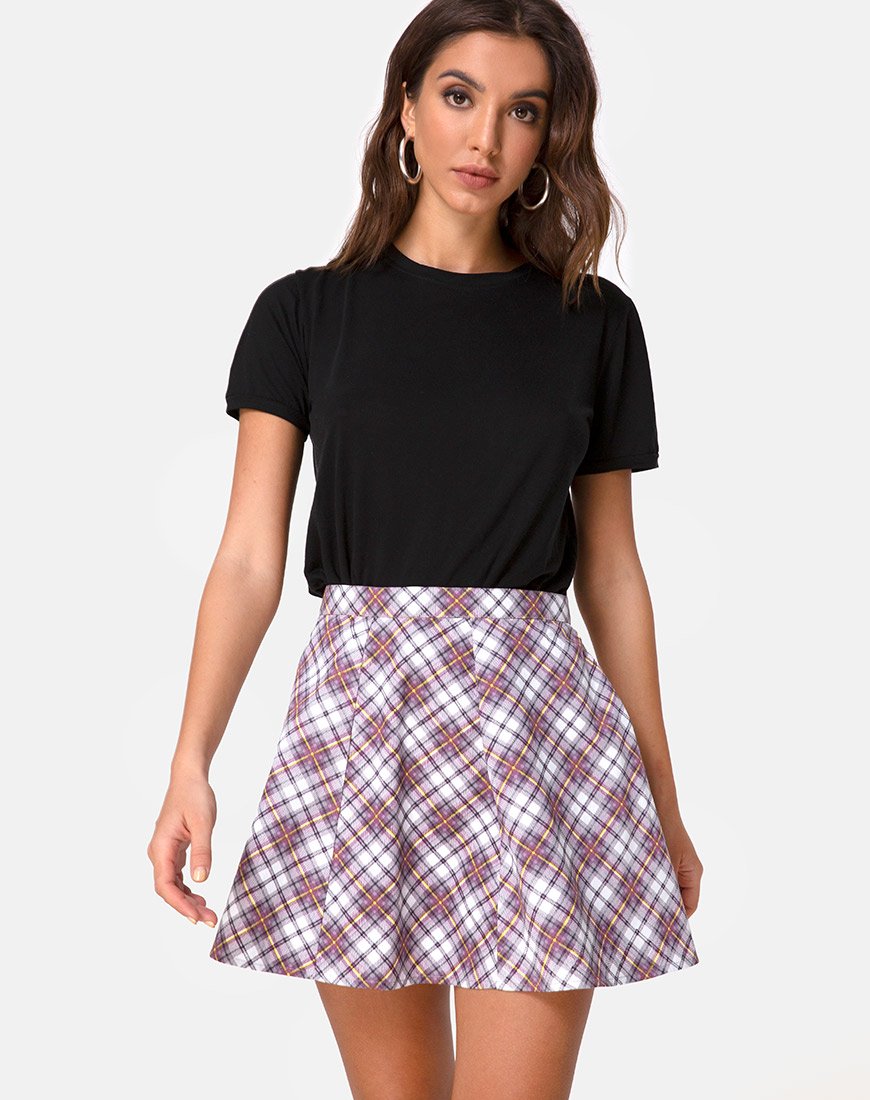 Elda rok in Grunge Check paars