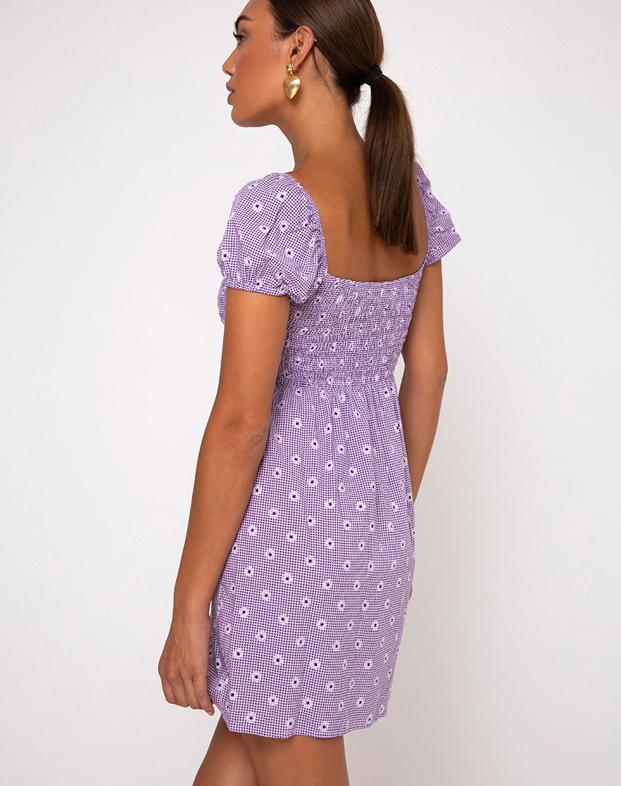 Eldre jurk in Daisy Field lavendel