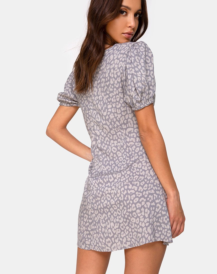 Afbeelding van Elfy Jurkje in Leopard Daze Grijs