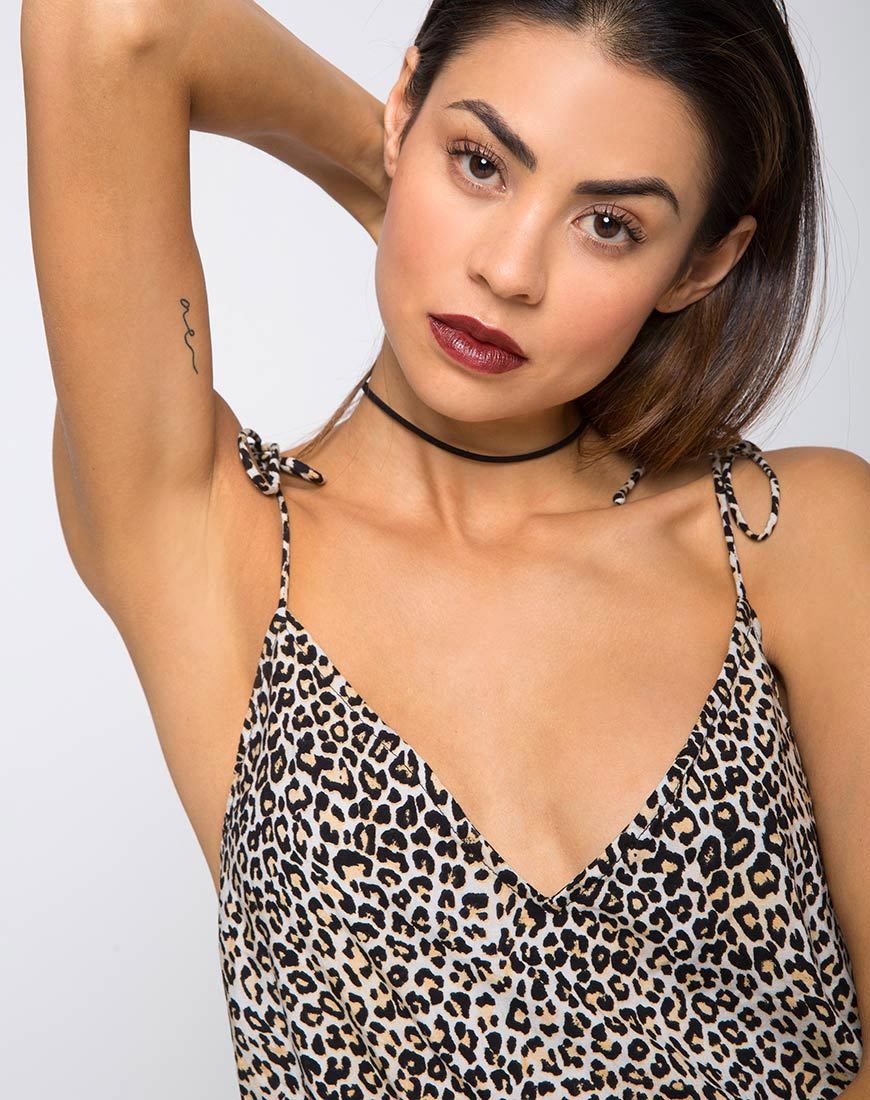 Elgia Jurk in Rar Luipaard Bruin