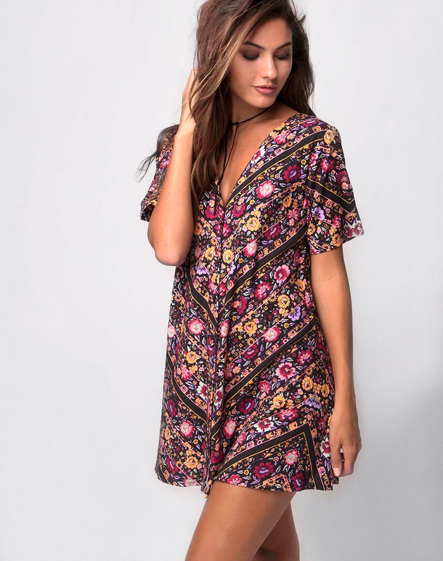 Afbeelding van Crosena Swing Dress in Gypsy Rose