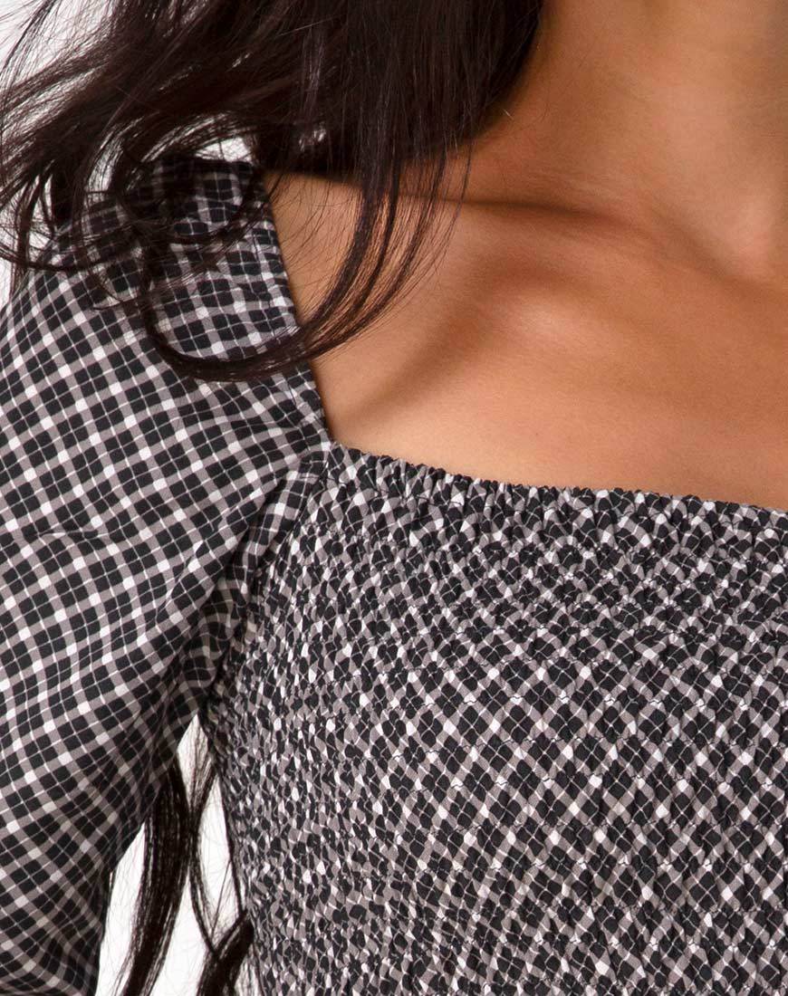 Afbeelding van Elina Top in Check It Out Zwart