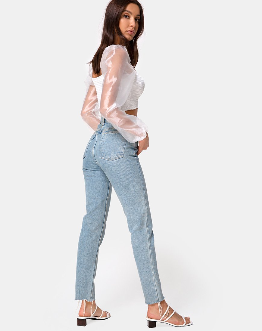 Afbeelding van Elina Top in Organza Crème