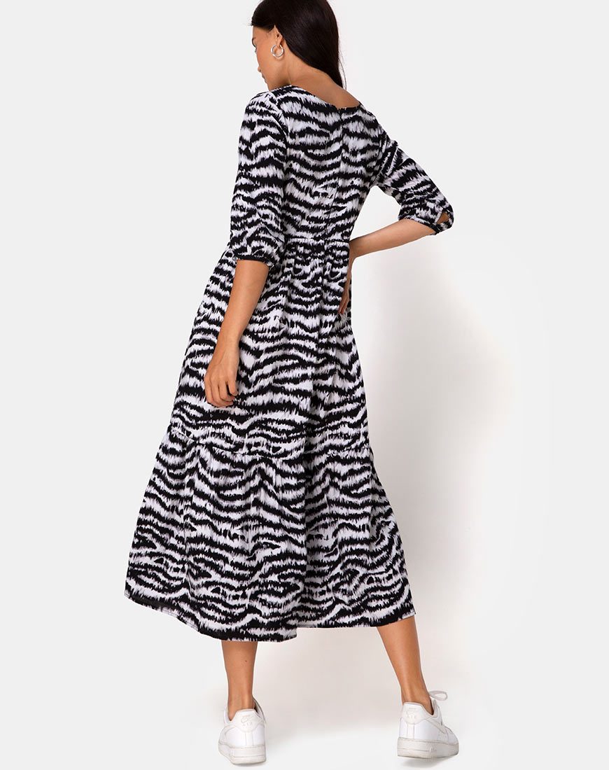 Afbeelding van Ellery Jurk Animal Drip Grijs