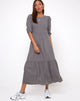 Afbeelding van Ellery Maxi Dress in Check it Out Zwart