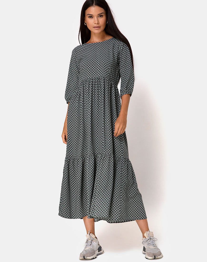Afbeelding van Ellery Maxi Dress in Check it Out Green