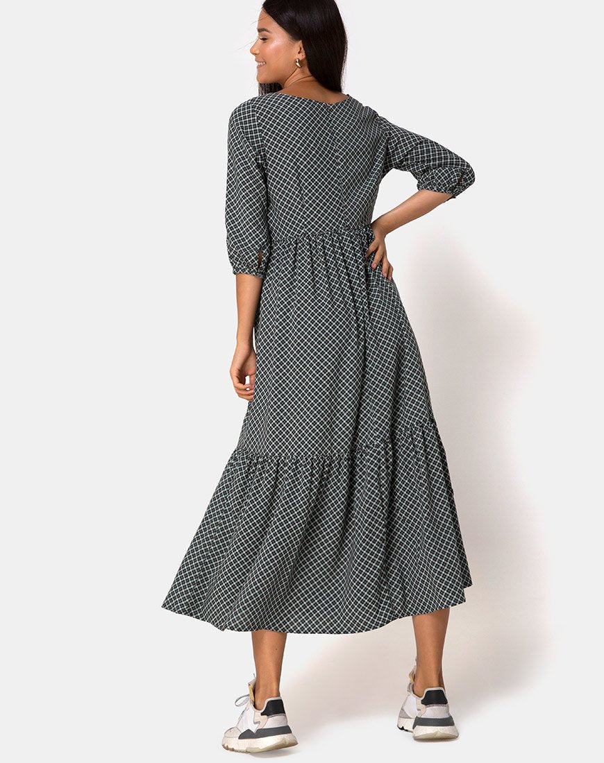 Afbeelding van Ellery Maxi Dress in Check it Out Green