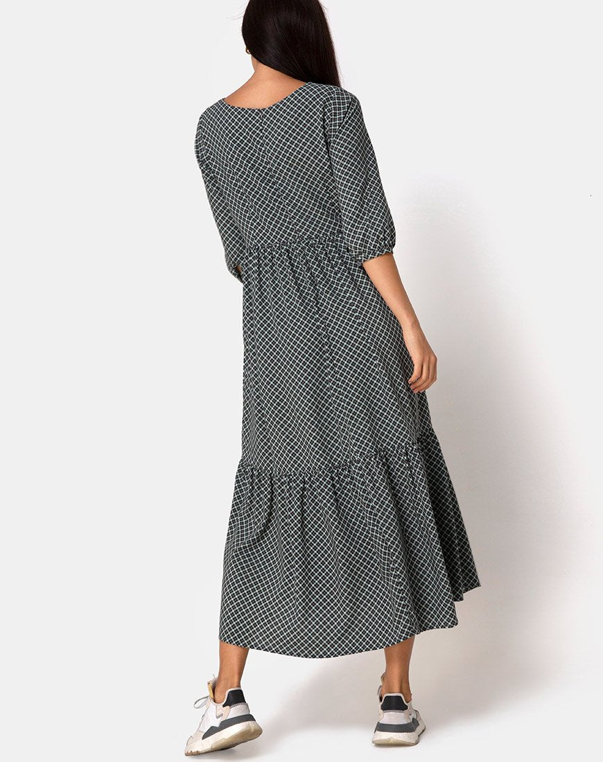 Afbeelding van Ellery Maxi Dress in Check it Out Green