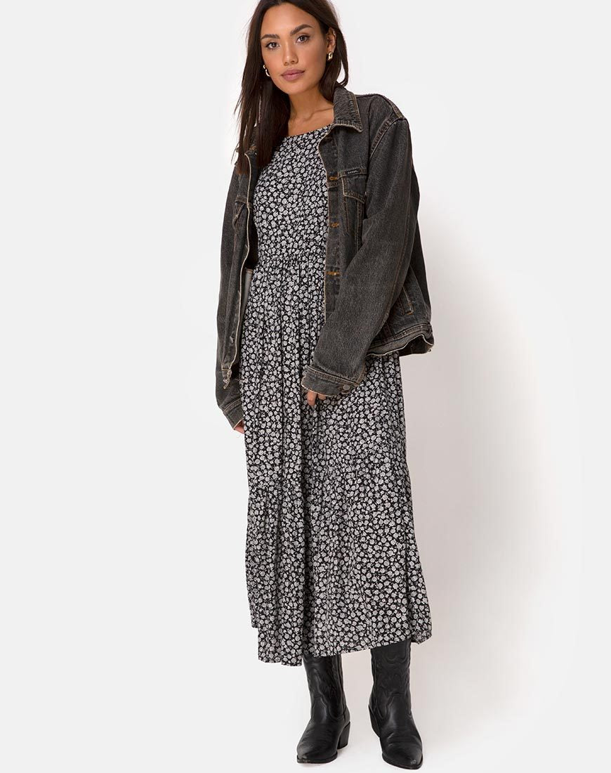 Afbeelding van Ellery Jurk in Ditsy Rose Zwart