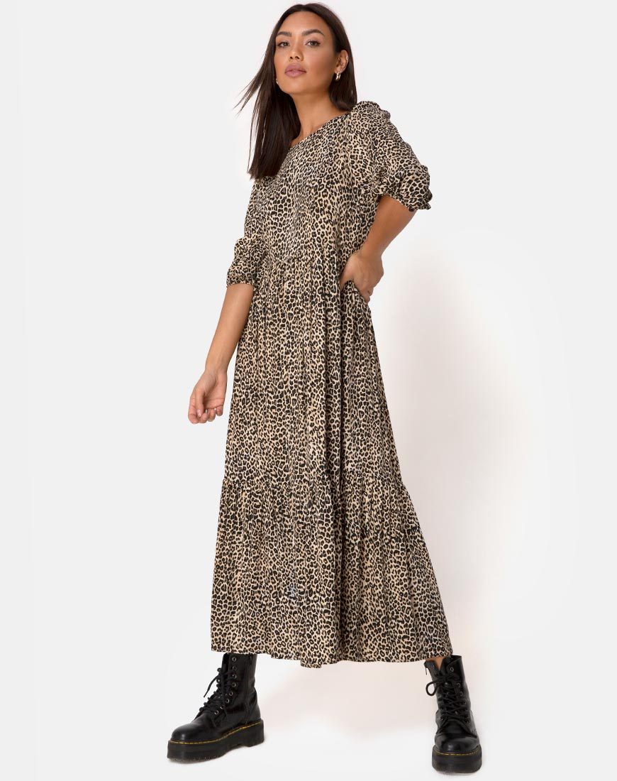 Ellery Jurk in Rar Luipaard Bruin