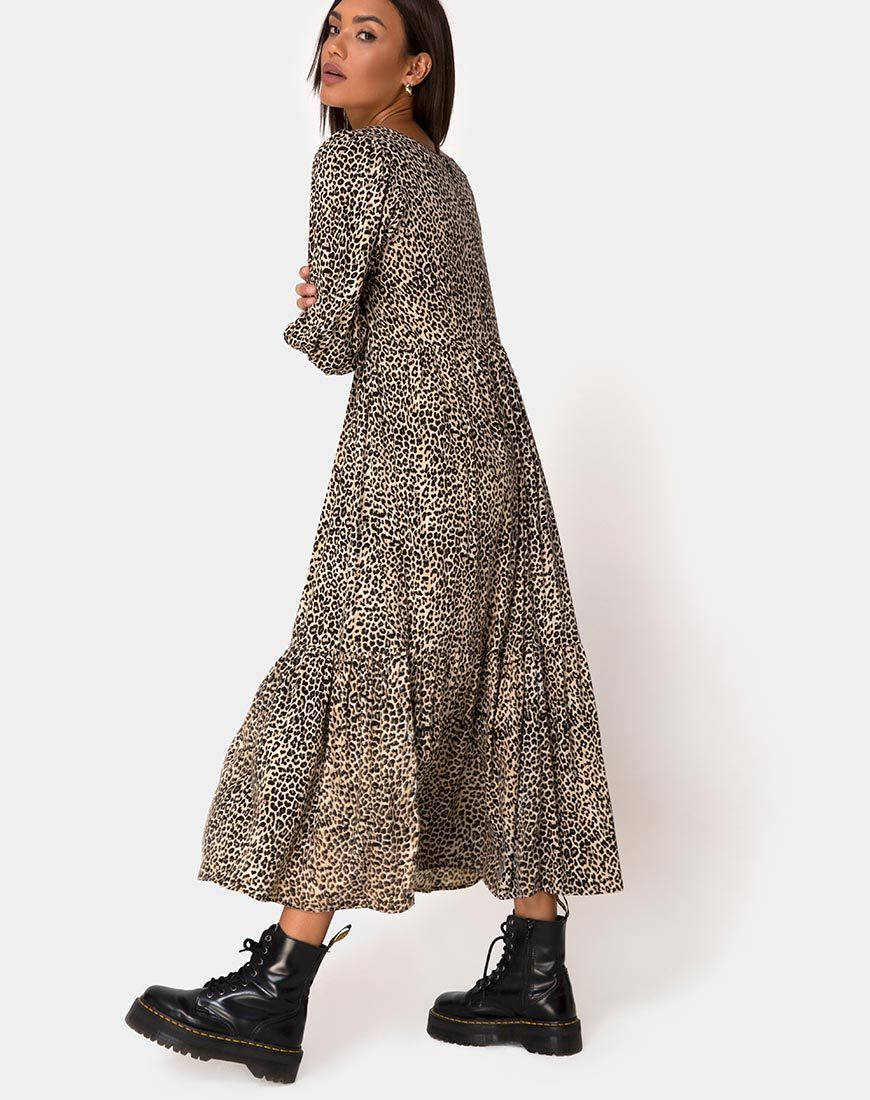 Ellery Jurk in Rar Luipaard Bruin