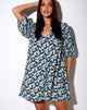Afbeelding van Elna Babydoll Jurk in Asterblauw
