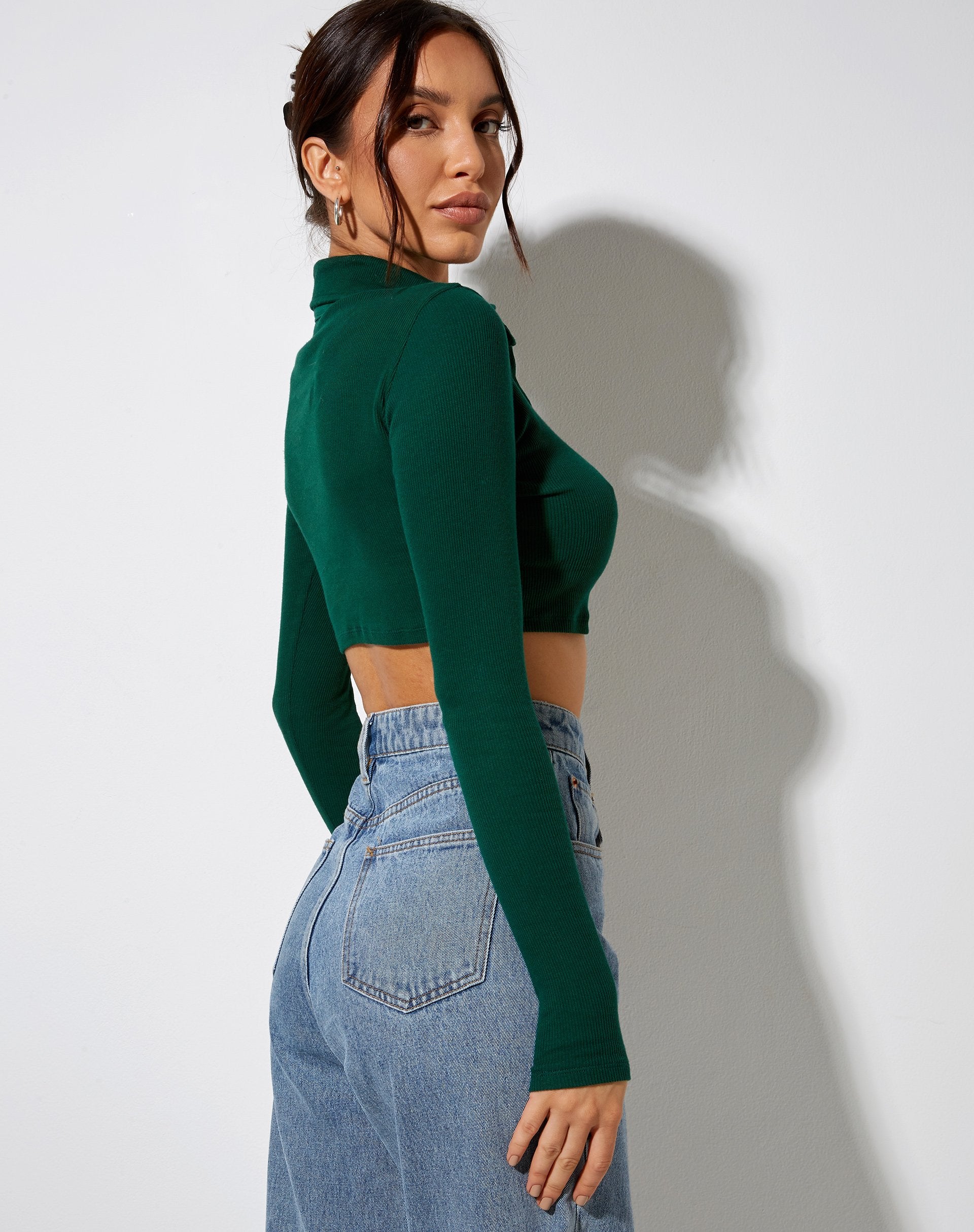 Afbeelding van Elody Crop Top in Flesgroen Cupid Gold Embro