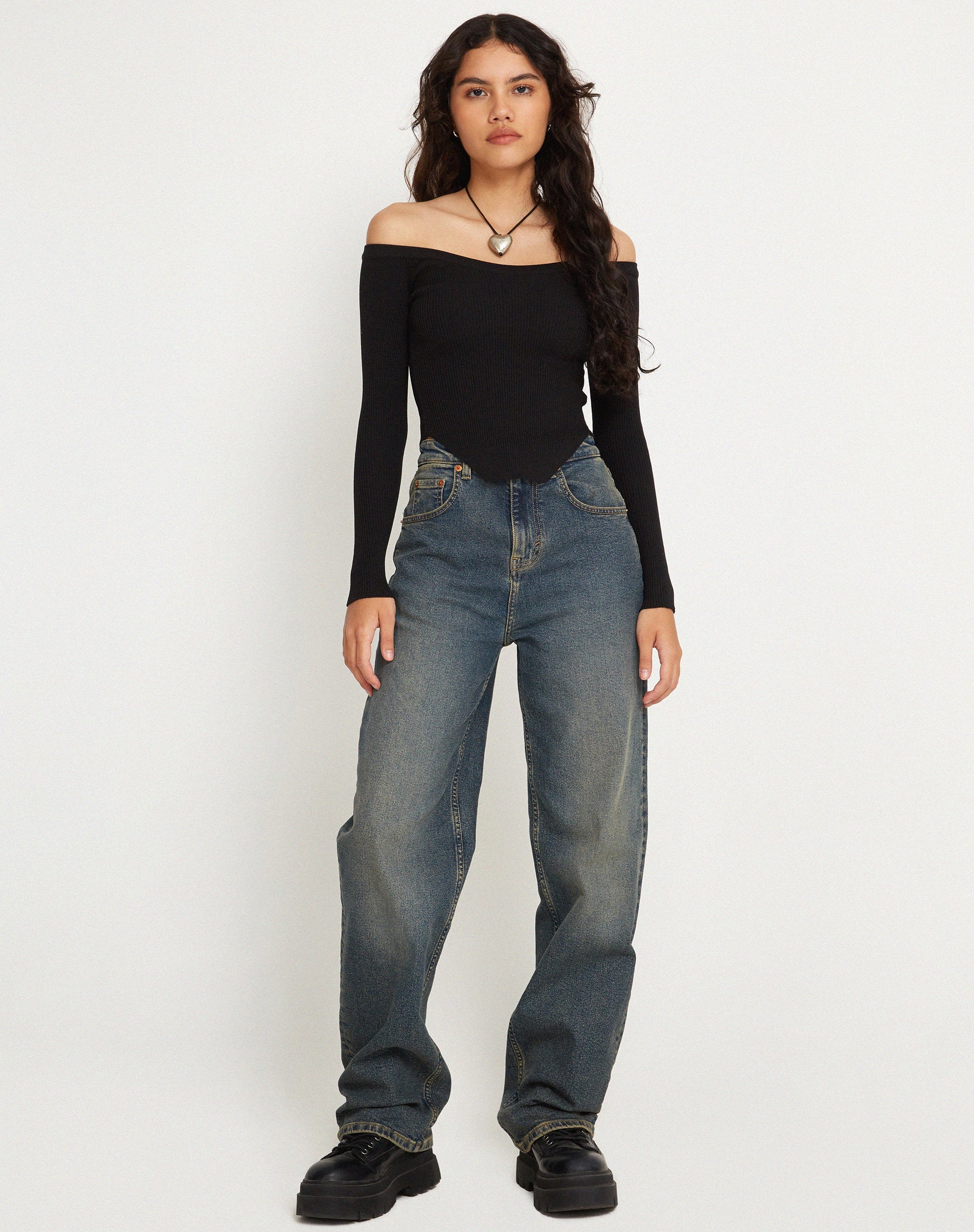 Afbeelding van Elsie Bardot Top in Zwart