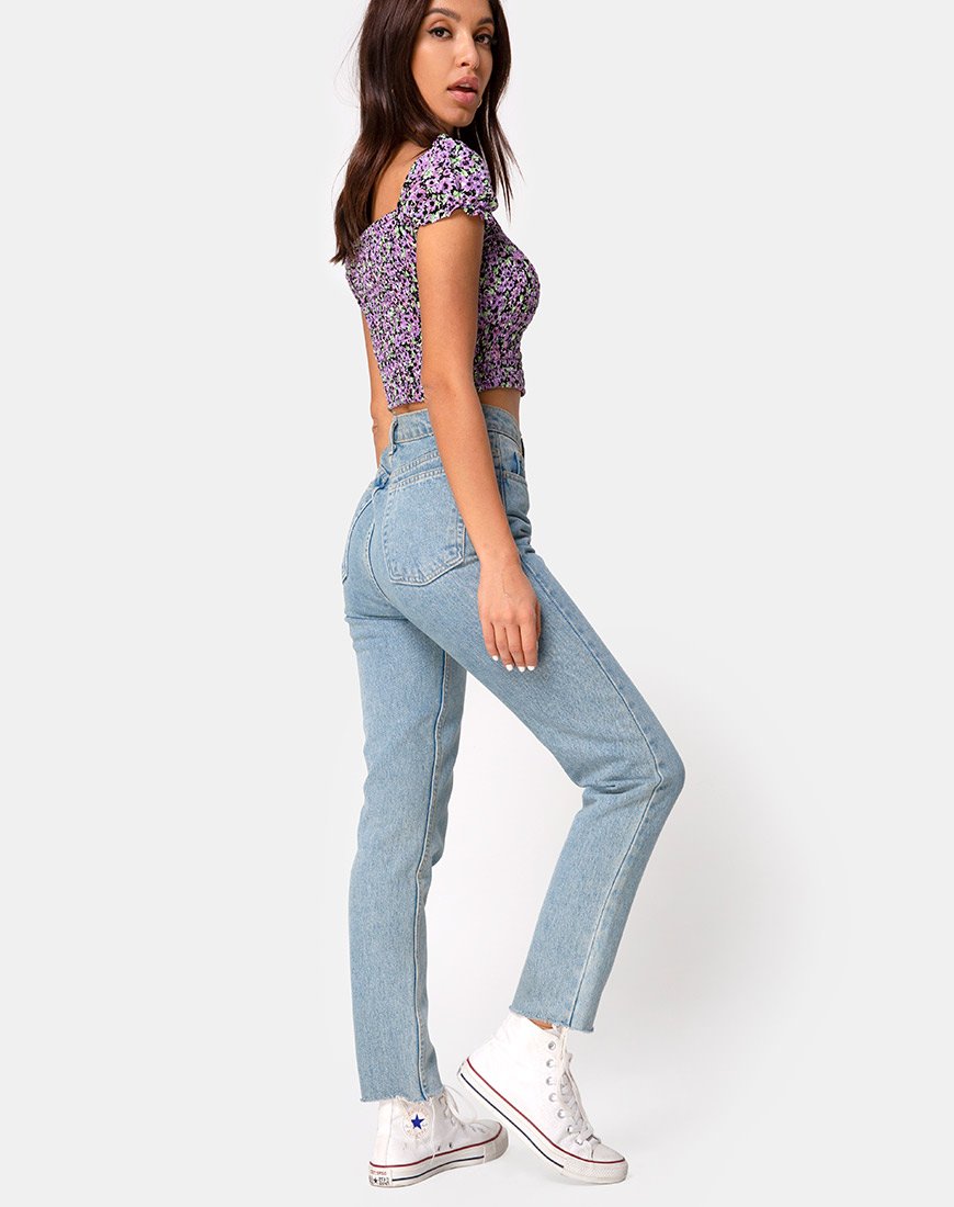 Afbeelding van Elso Crop Top in Lila Bloesem