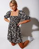 Afbeelding van Eltra Babydoll Jurk in Mini Daisy Zwart