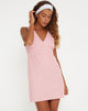 Afbeelding van Eluned Mini Dress in Gingham Pink