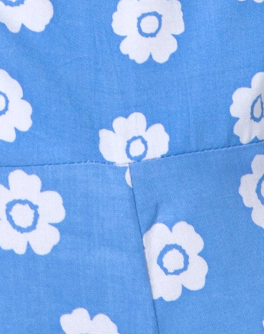 Afbeelding van Elusi Playsuit In Madeliefje Stempel Blue Sky