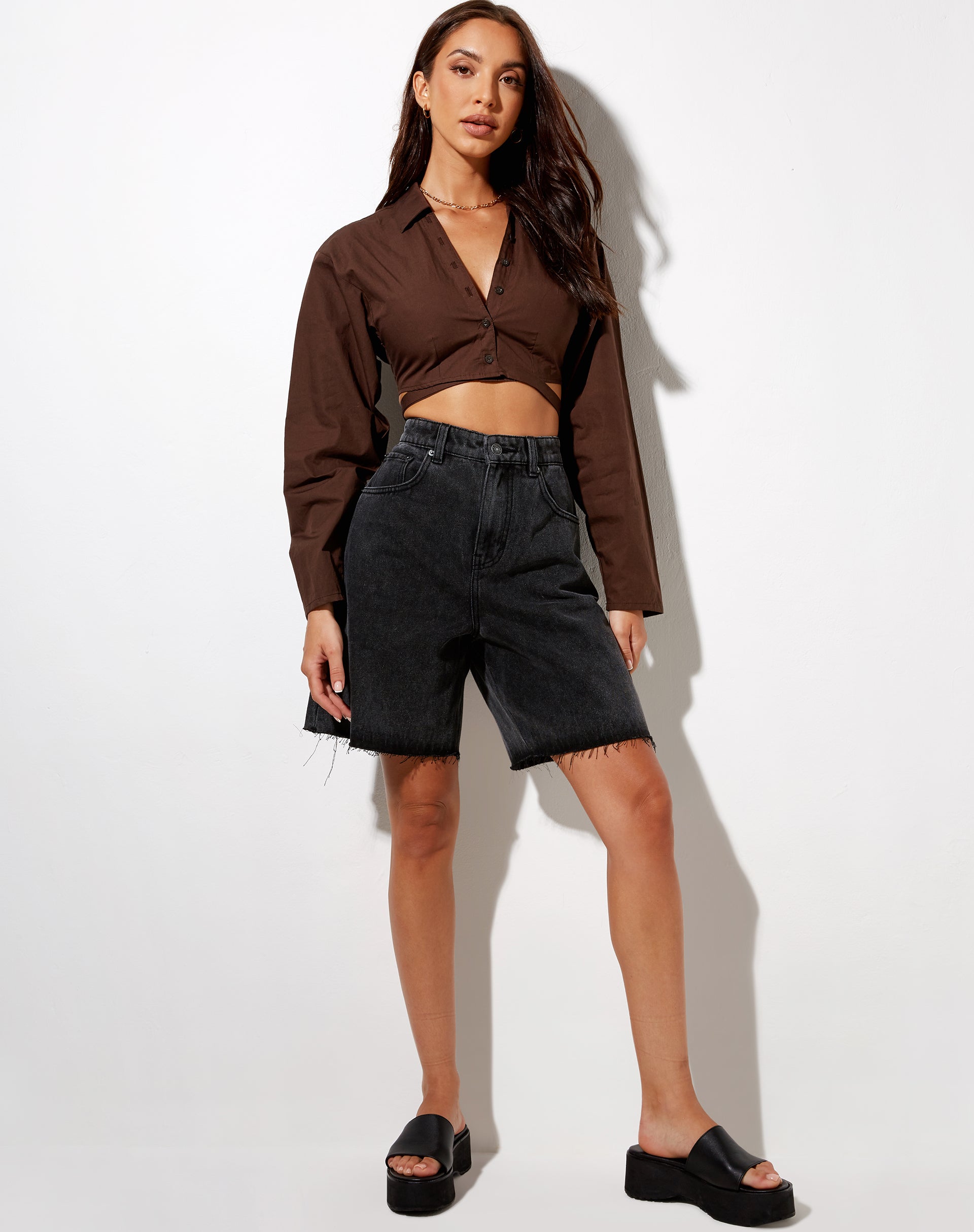 Afbeelding van Elyse Crop Top in Diep Mahonie