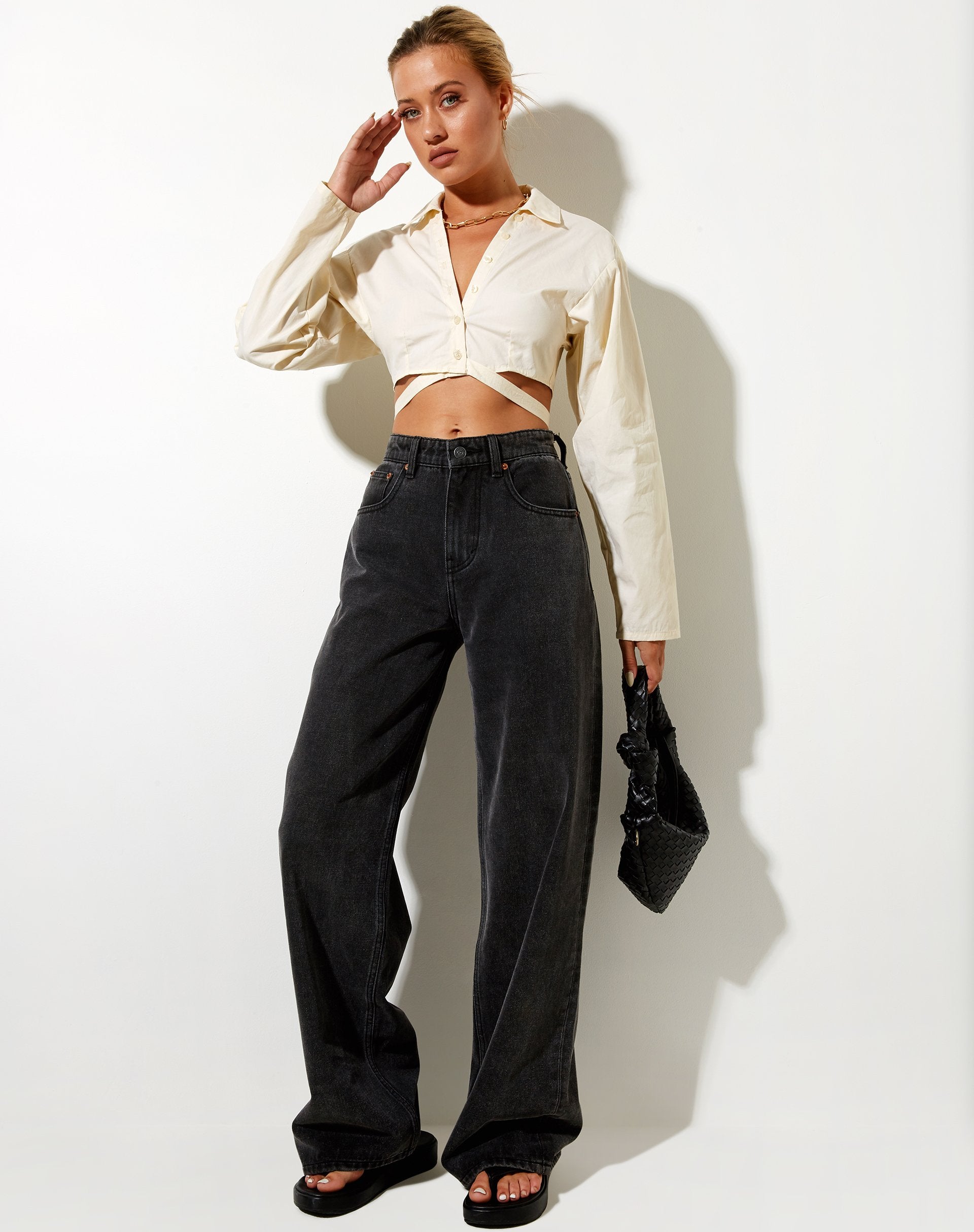Afbeelding van Elyse Crop Top in Botercrème
