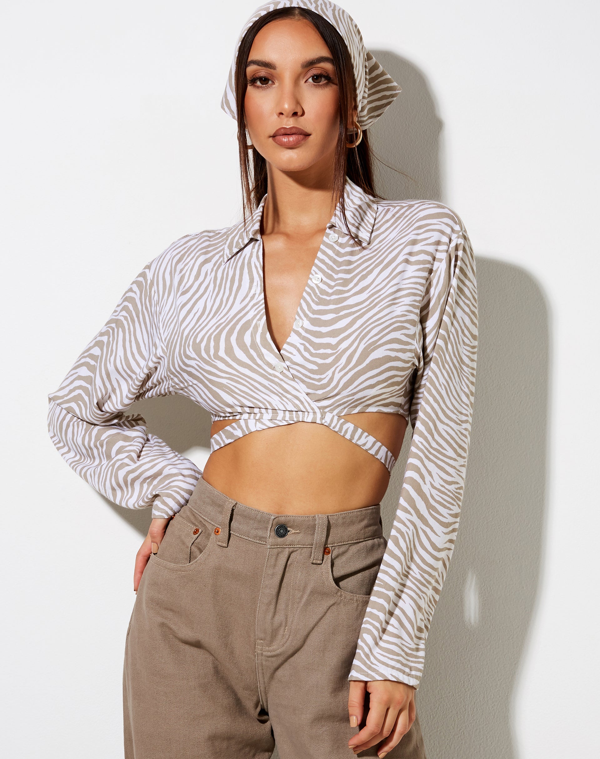 Afbeelding van Elyse Crop Top in Ton-sur-Zebra