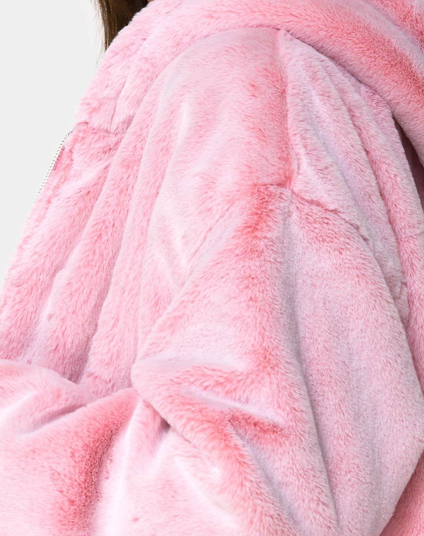 Afbeelding van Emerson jas in imitatiebont Roze